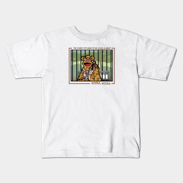 Comedy Stylings of Mr. Fozz-E -Bear! Kids T-Shirt by ActionNate